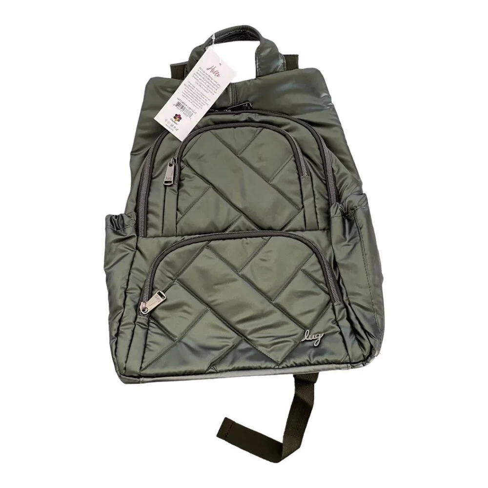 LUG Fall Box 2023 Metallic Olive Green Hatchback 3 Backpack - Picture 3 of 6